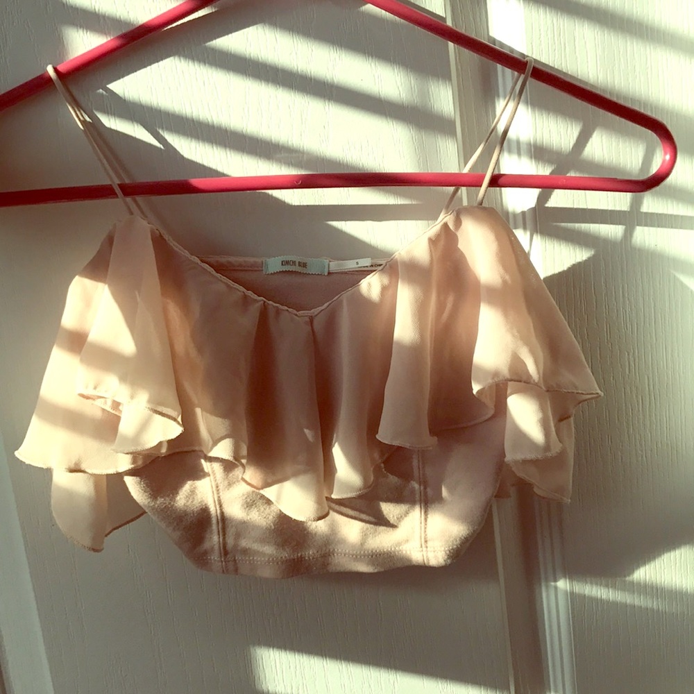 Pink Ruffle crop top
